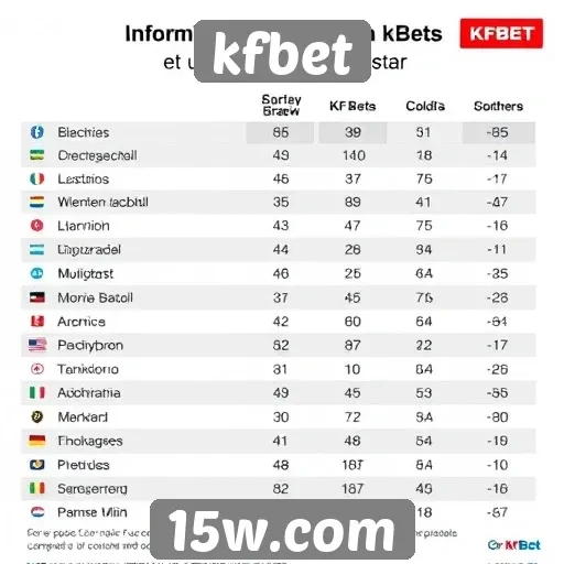 Comparação de odds no kfbet com concorrentes